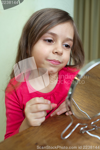 Image of Applying lipstick