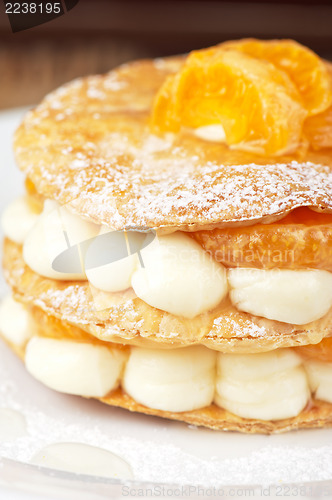 Image of millefeuille with tangerine