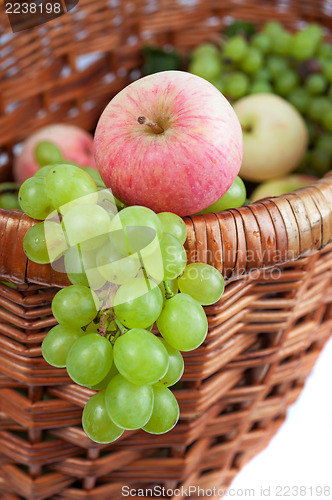 Image of apples and grapes