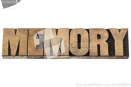 Image of memory in wood type