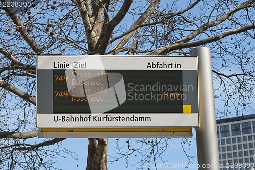 Image of Bus Stop Sign in Berlin