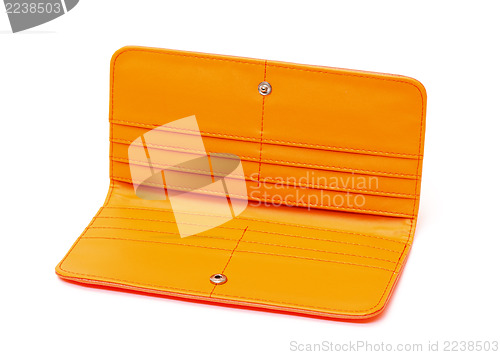 Image of New Orange Leather Wallet