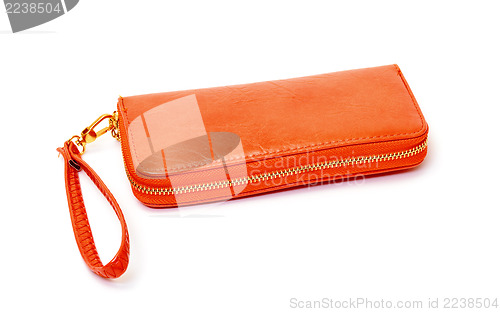 Image of New Orange Leather Wallet