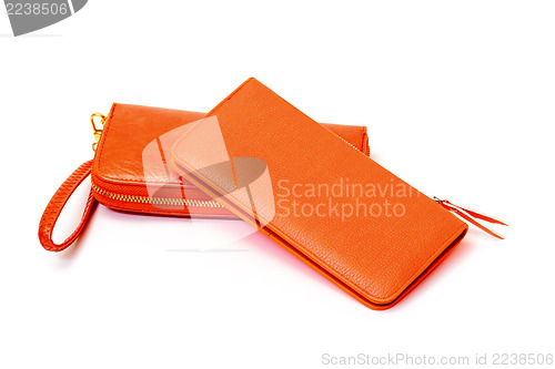 Image of New Orange Leather Wallets