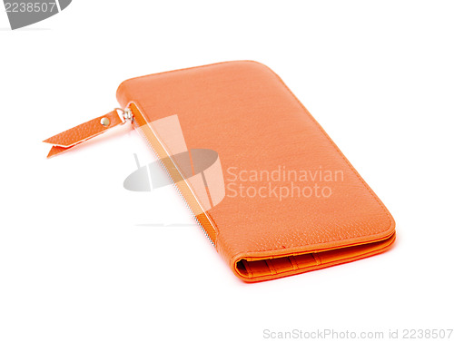 Image of New Orange Leather Wallet