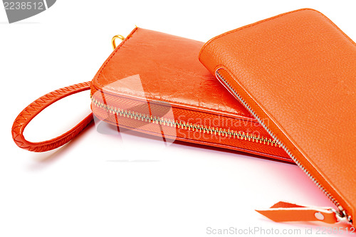 Image of New Orange Leather Wallets