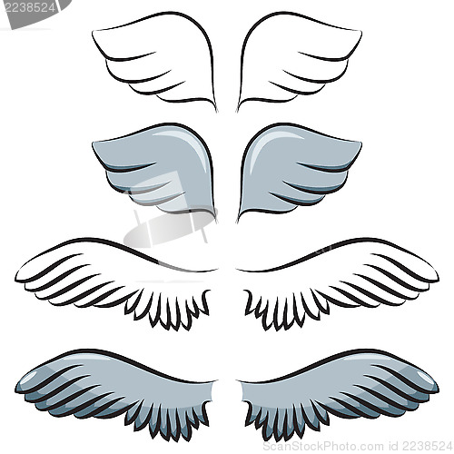 Image of set of cartoon wings