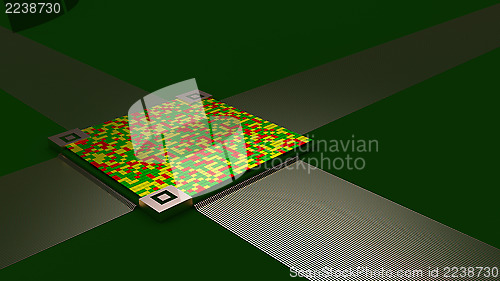 Image of Abstract Green Circuit Board