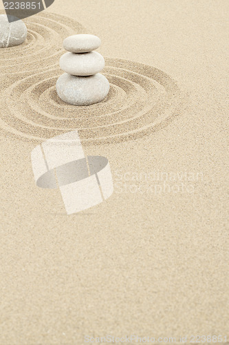 Image of Balance zen stones in sand