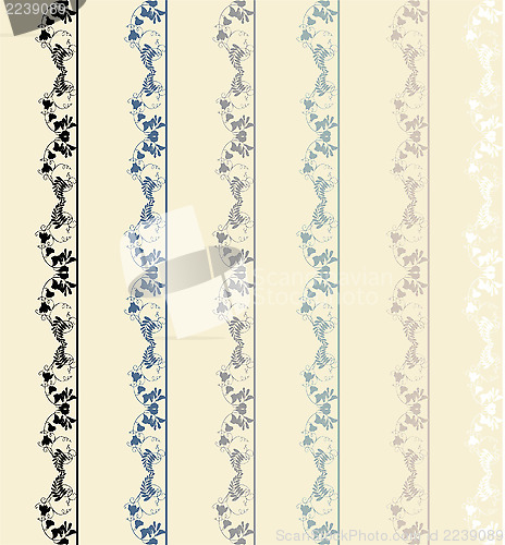 Image of Greeting card with lace.Seamless background. Illustration lace.