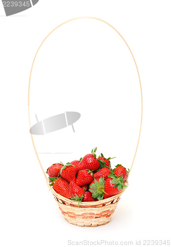 Image of Ripe Red Strawberries in basket