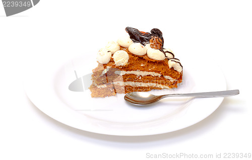 Image of Piece of sweet cake on plate