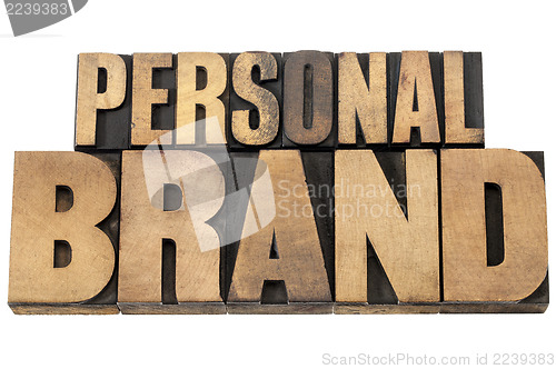 Image of personal brand in wood type