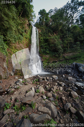 Image of Highest waterfall in the mountains of Indonesia.