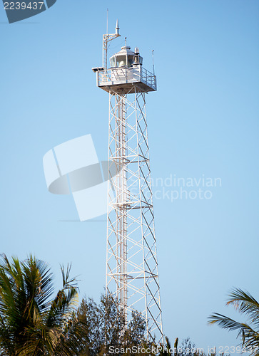 Image of Modern lighthouse on Gili island, Indonesia