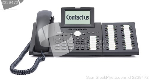 Image of modern business phone on white background