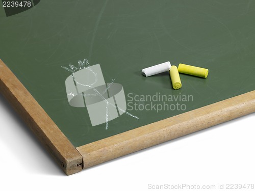 Image of blackboard and stick man