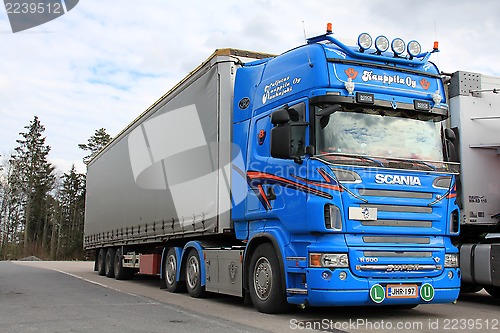 Image of Blue Scania R500 Truck V8