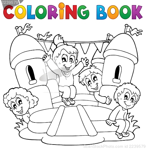 Image of Coloring book kids play theme 5