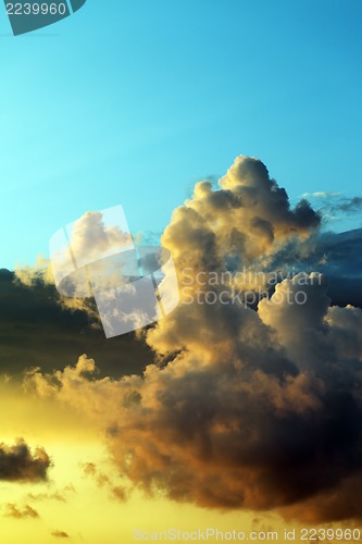 Image of Sunset sky over the sea