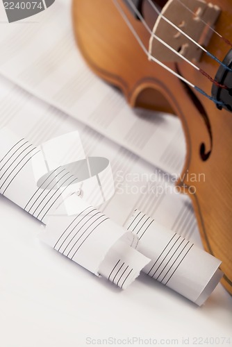 Image of beautiful wooden cello