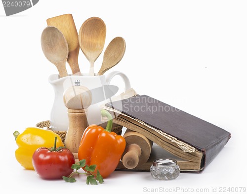 Image of recipe-book and rolling pin