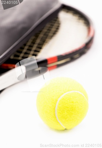 Image of tennis racquet and ball