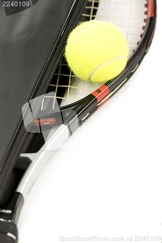 Image of tennis racquet and ball