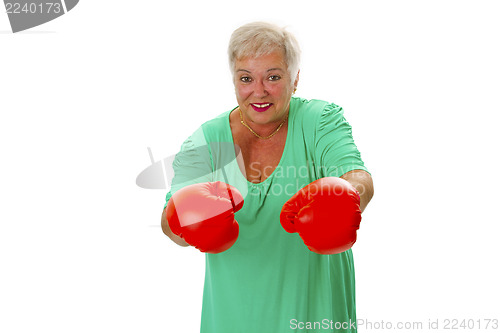 Image of Female senior boxing