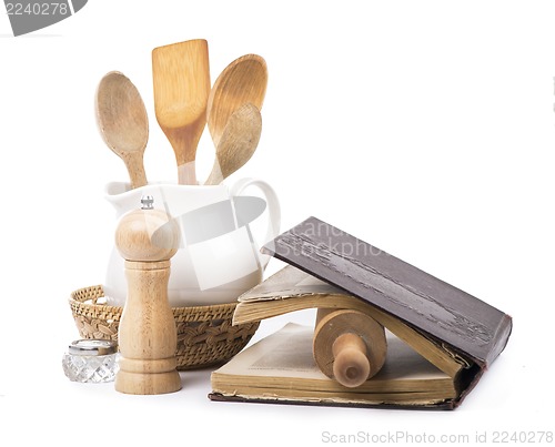 Image of recipe-book and rolling pin
