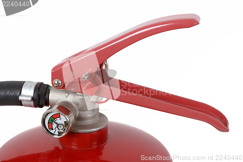 Image of detail of fire extinguisher