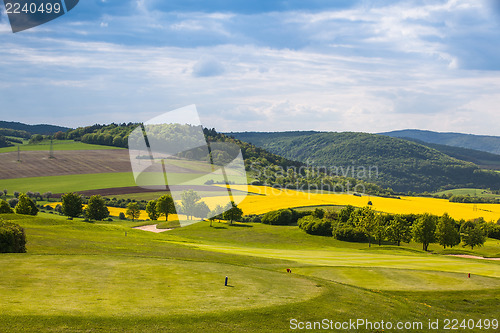 Image of On the spring golf course
