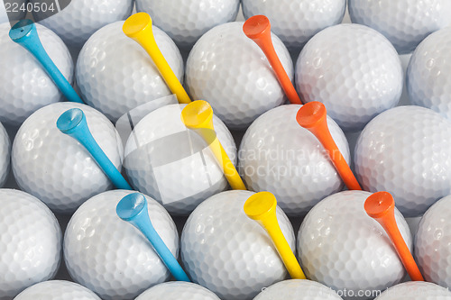 Image of Golf balls and tees 