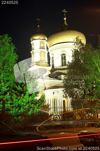 Image of Pavlograd church at night