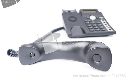 Image of simple business phone on white background