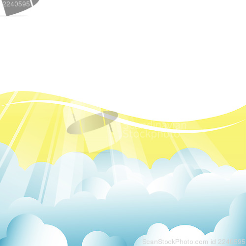 Image of vector background with clouds