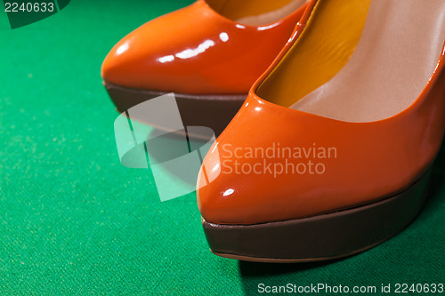 Image of Female orange shoes