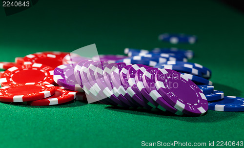 Image of Colorful poker chips