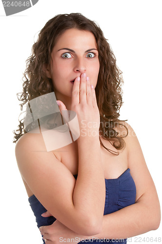 Image of Shocked Woman Covering her Mouth