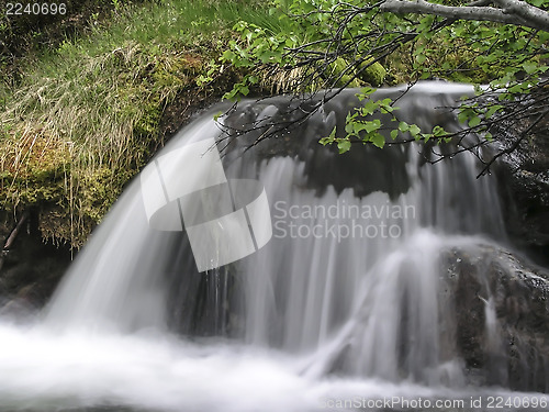 Image of  mountain waterfall 