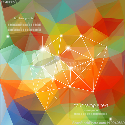 Image of Abstract Retro Geometric Background with place for your text