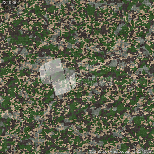 Image of Detailed Camouflage Fabric. Seamless Texture.