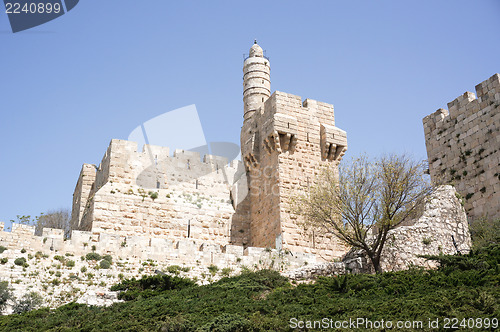 Image of Tower of david and Jerusalem walls