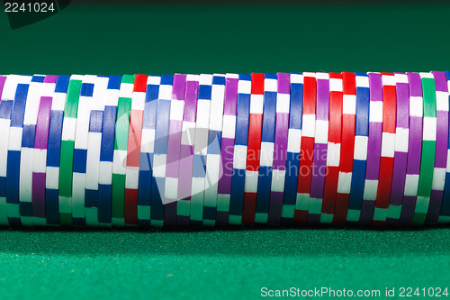 Image of Colorful poker chips