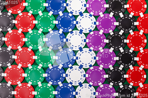 Image of Colorful poker chips