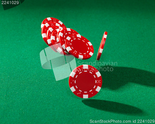 Image of Red poker chips