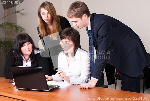 Image of Office workers in business meeting
