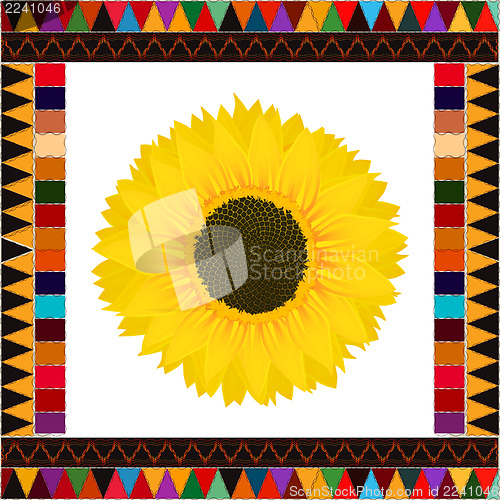 Image of Autumn sunflower background