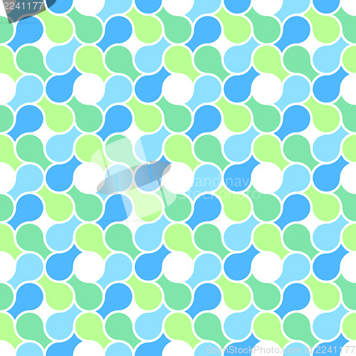 Image of Seamless pattern - abstract blue & green pastel color wrapping