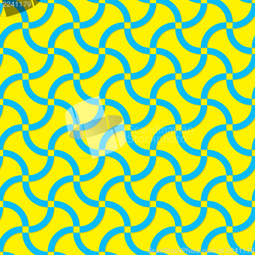 Image of Modern seamless yellow and blue geometric pattern